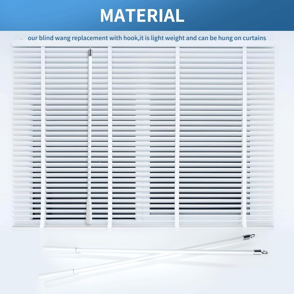 Stylish 17 Inch Fiberglass Blind Wands – Perfect for Various Window Blinds