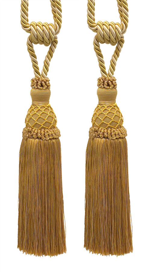 DÉCOPRO Tieback, Style# TBIN1, Color# 4975 – Rustic Gold [Set of 2]