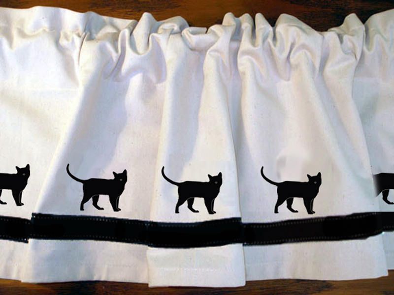 Burmese Cat Window Valance Curtain ..Your Choice of Colors*