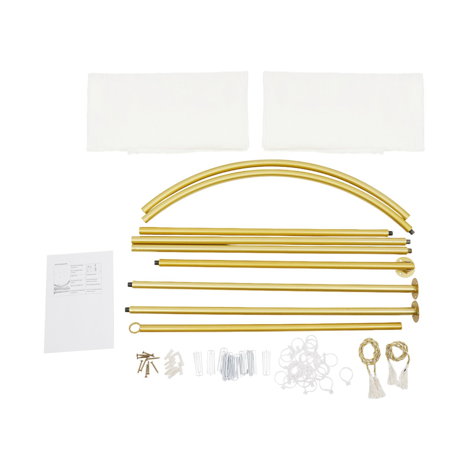 Beauty Salon Partition Curtain Divider w/ Curtain U-Shaped Room Partition Rod