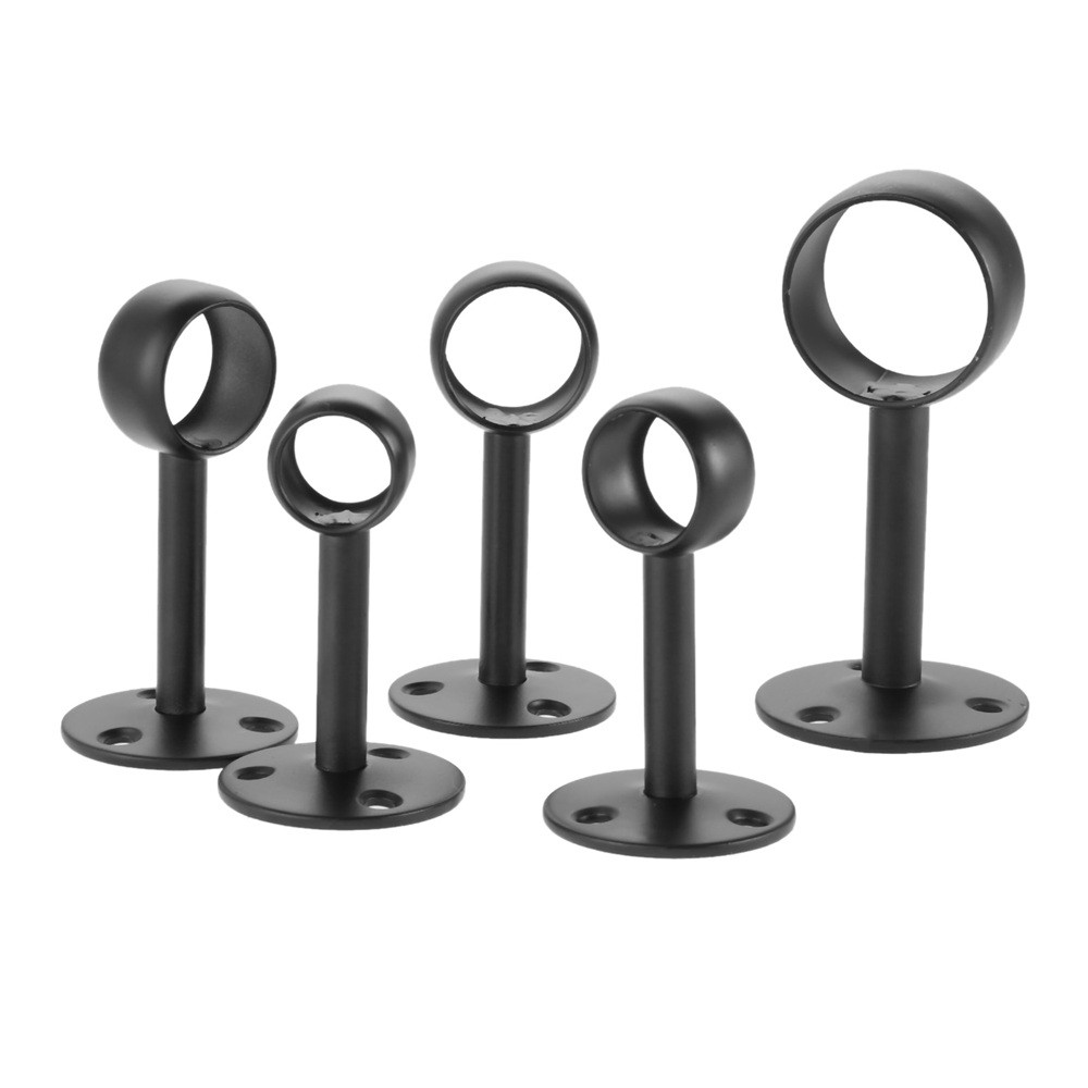 2Pcs Flange Rod Holder Closet Pole Socket Stainless Steel for tube Dia.16mm-32mm