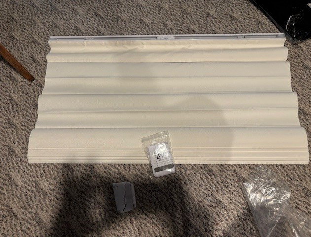 Cordless Roman Shade, 39″W x 64″H Ivory – Light Filtering New