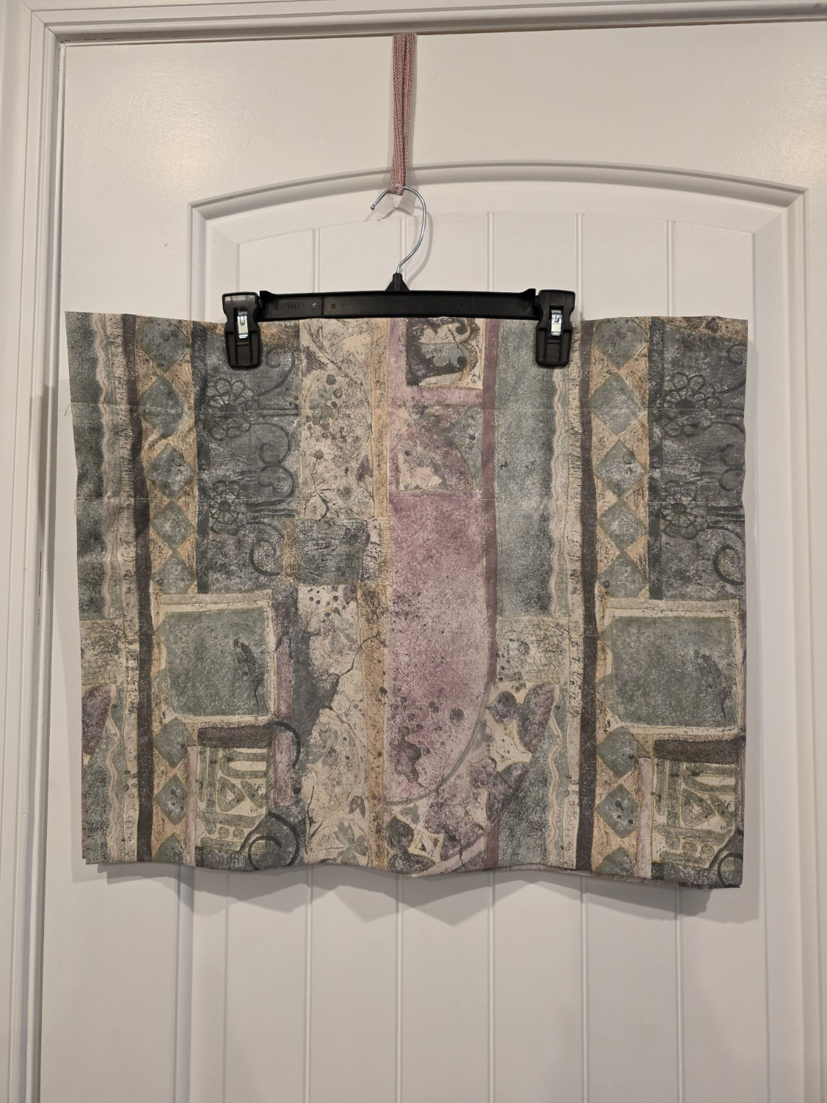 CROSCILL BENETELLO MAUVE MULTI PASTEL TUSCAN TAILORED BLOUSON VALANCE 17.5x89in