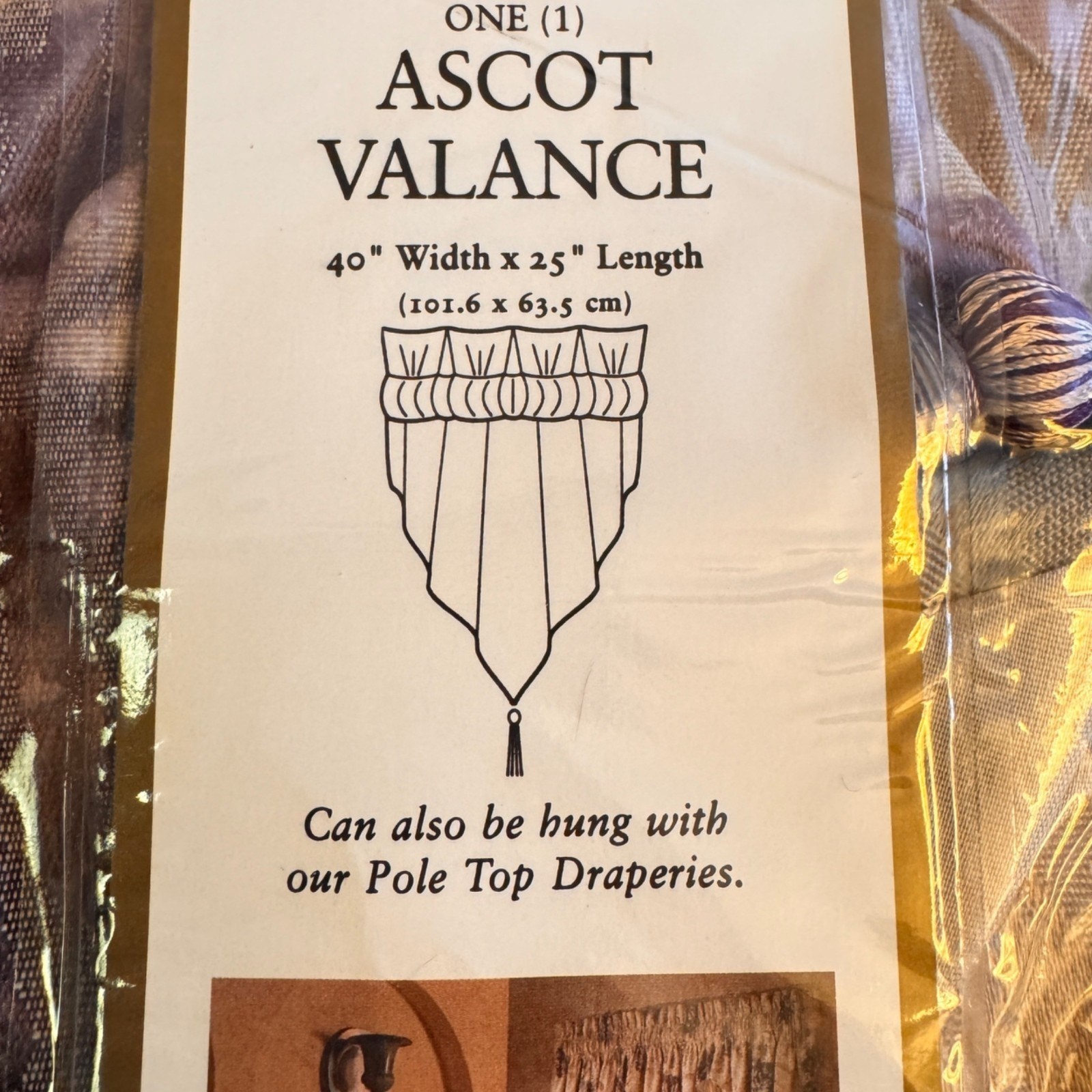 Lot of 7 Croscill Classics Valance Cassis Ascot Amethyst 9407 Tassel 40×25