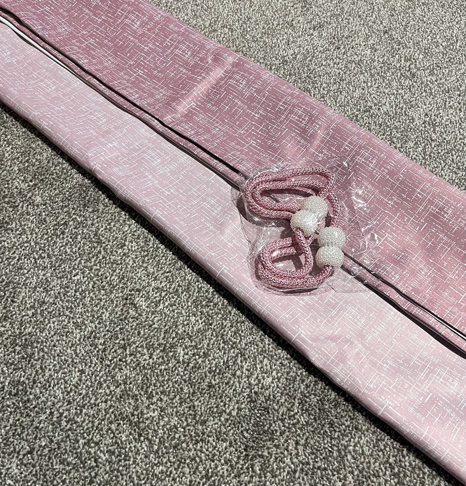 51×63 Pink Ombre Curtains Two Panels and Cute Ties Window Drapes Blackout
