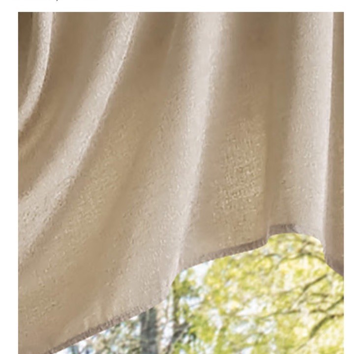 Martha Stewart Naples Chenille Solid Window Curtain Valance, Natural Sz 72×28
