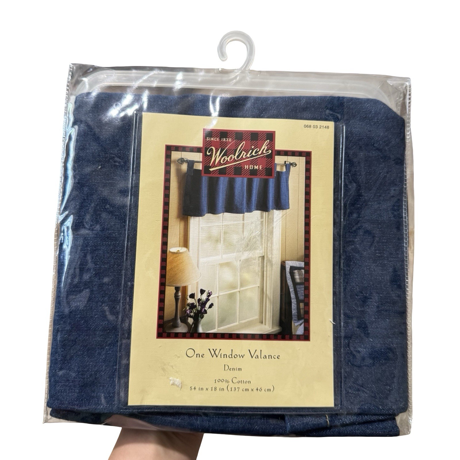 Vintage Woolrich Blue Denim One Window Valance 54″ x 18″ Cotton NIP NOS
