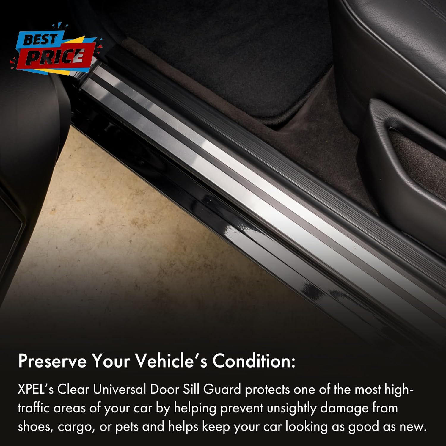 Clear Universal Door Sill Guard – 60″ X 2.75″ – Ultimate Protection for Car or T