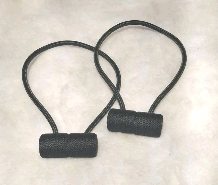 2pc Black Nylon Curtain/Drapes Strong Magnetic Tieback Holders ▪︎ Home Travel RV