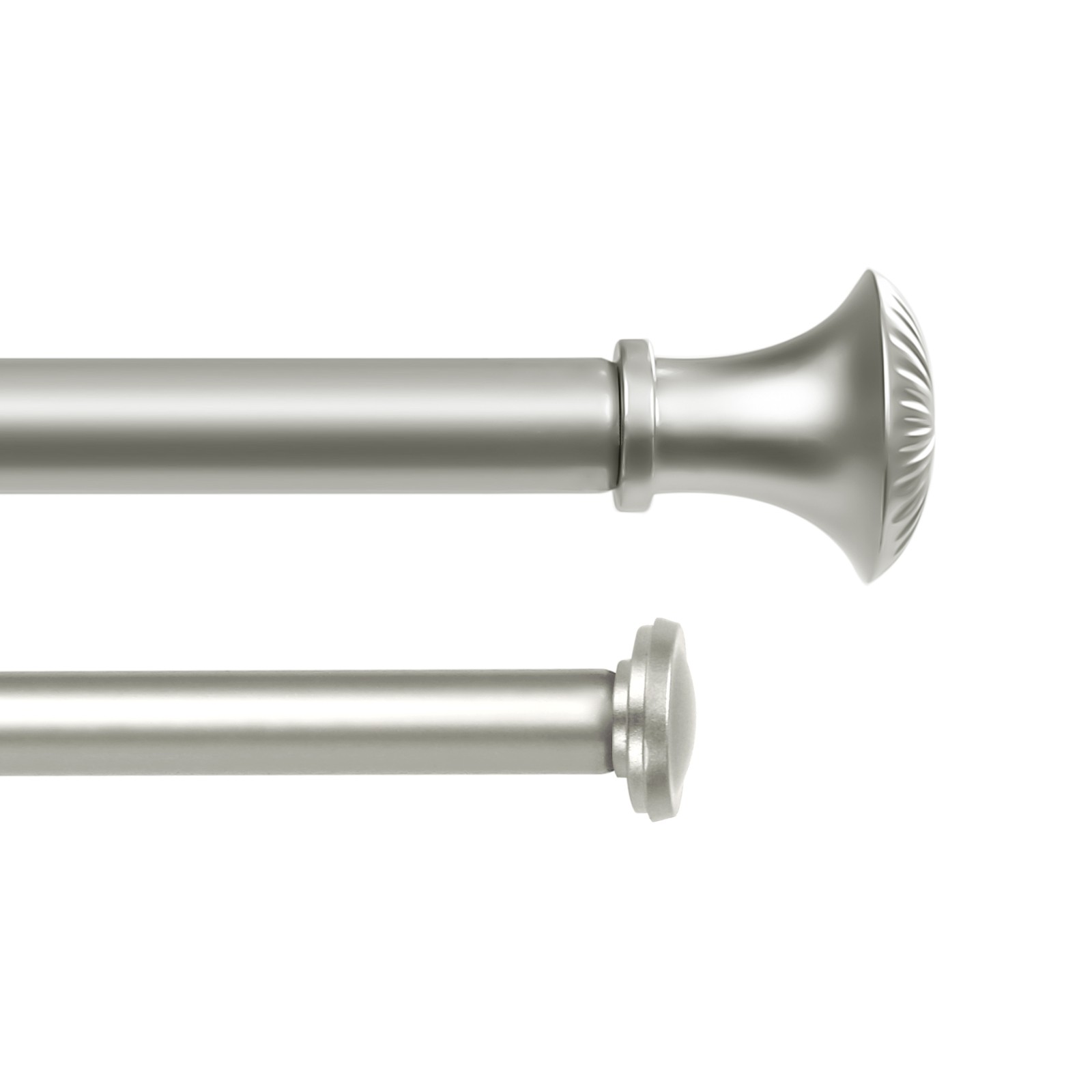 1-2 Pack 5/8″ Dia Telescoping Double Curtain Rods with Trumpet Finials, 28″-120″