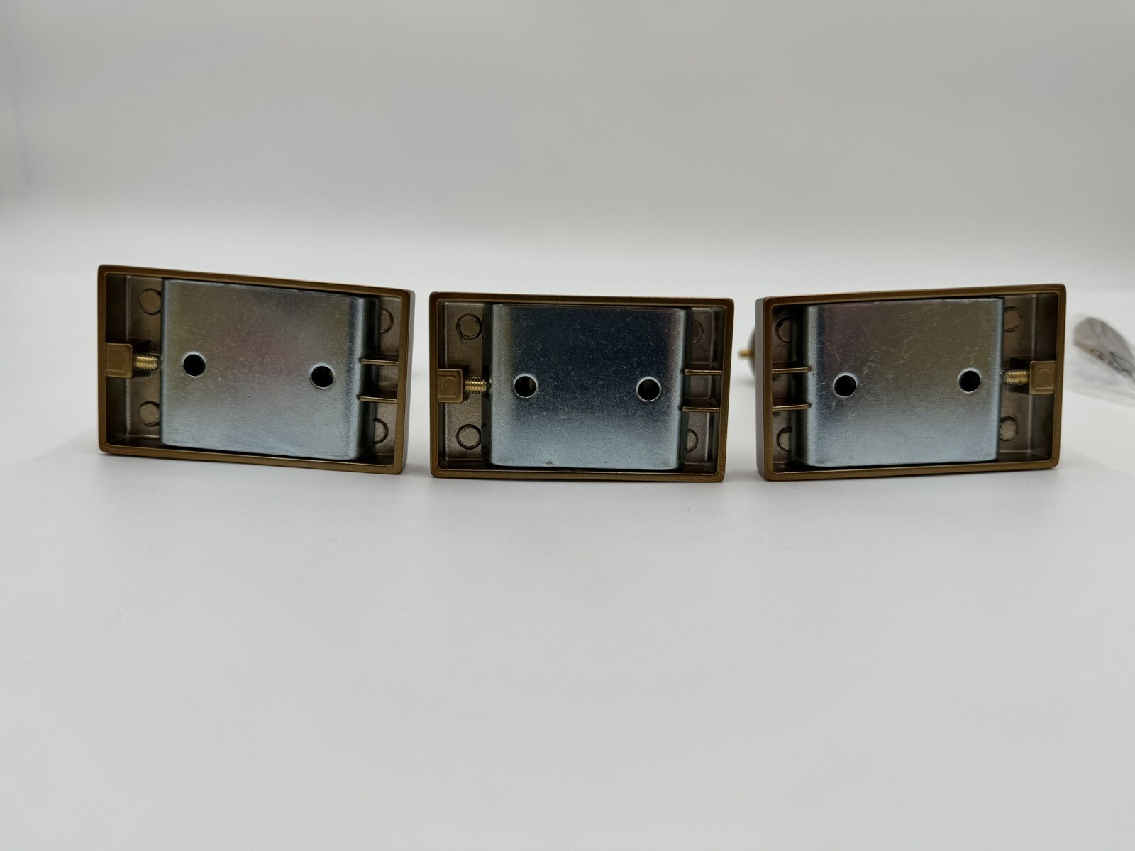 Williams Sonoma Double Curtain Bracket Assembly Hardware Kit Simple Barral Brass
