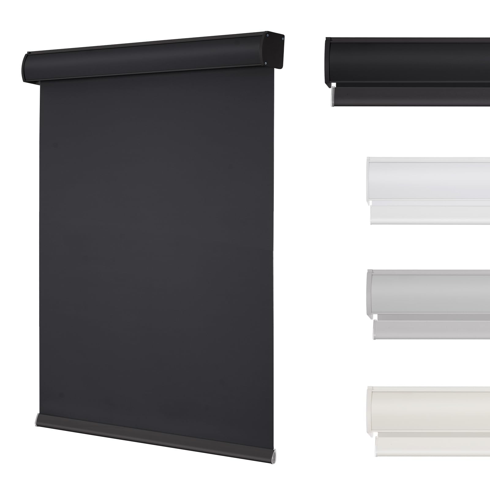Changshade Cordless Blackout Roller Shades 42″ W x 72″ H, Black