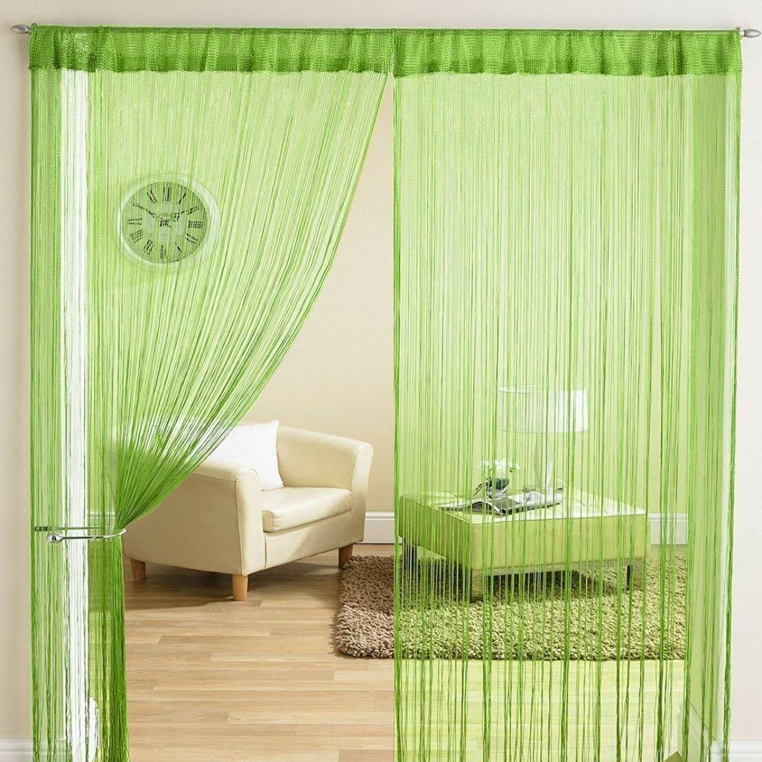 New 2 Piece Eyelet Door String Curtain Set – 7 feet