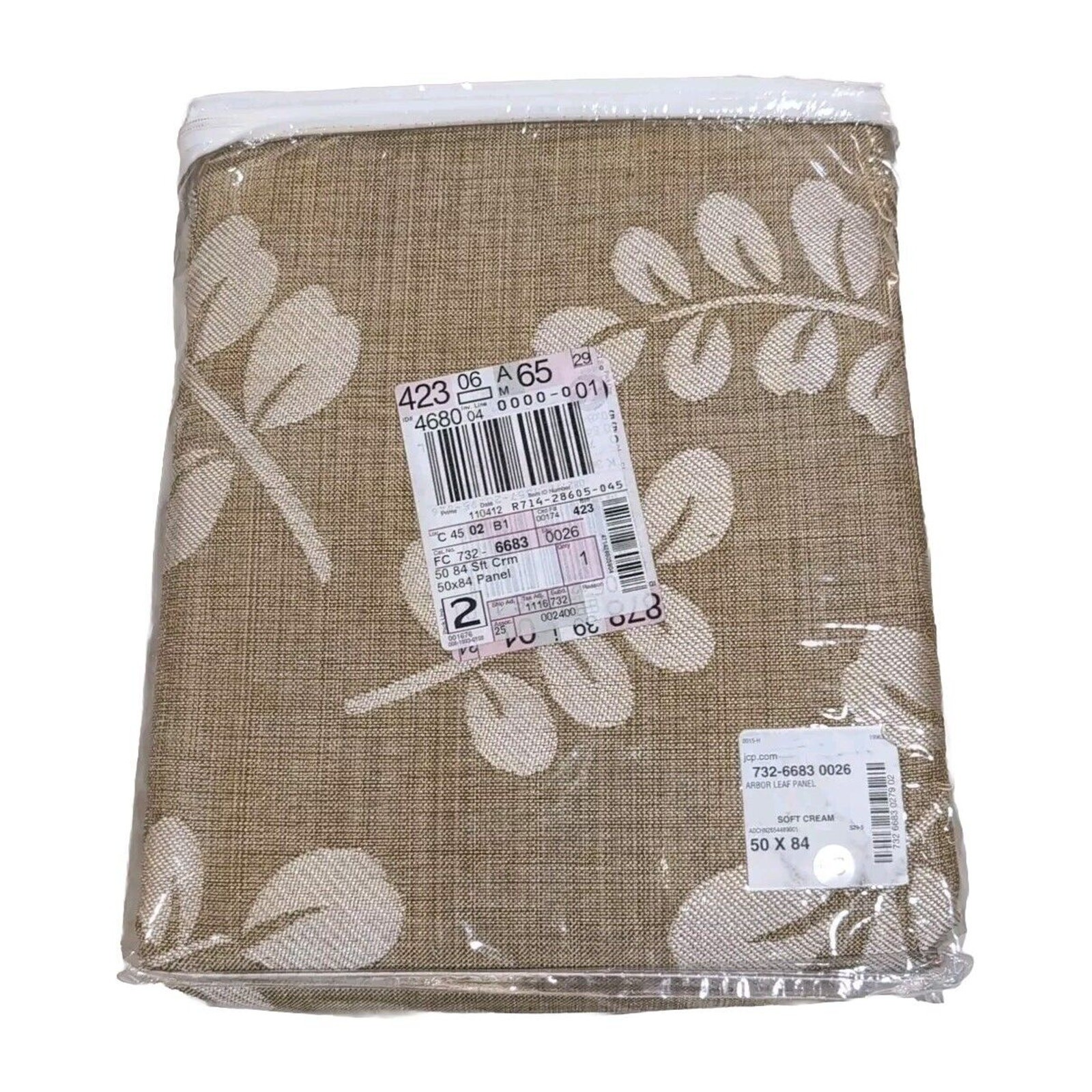 LINDEN STREET Single Drape Curtain Panel 50 x 84 Rod Pocket Back Tab Arbor Leaf