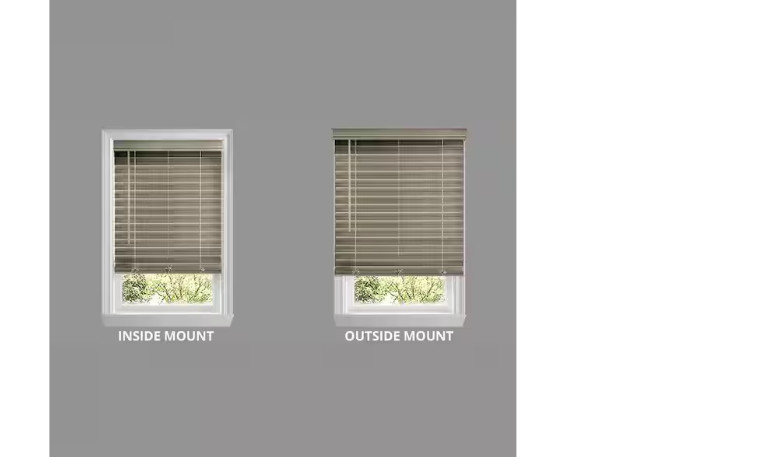 Home Decorators Driftwood Gray Cordless Faux Wood Blinds 34×48 2.5in Slats