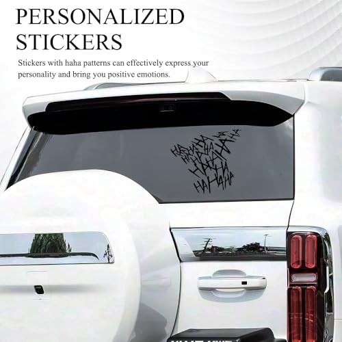 2PCS Joker Haha Car Windshield Stickers, Joker Car Accessories, Black