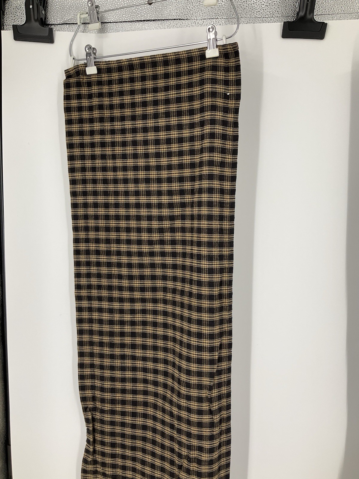 Park Designs Valance Sturbridge Plaid 71×13.5″ Cotton Made In India Tan/black
