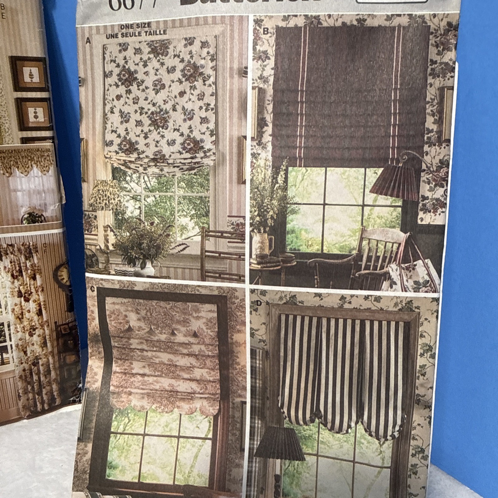 Waverly Curtain and shade sewing patterns 2 sets P492 / 6677