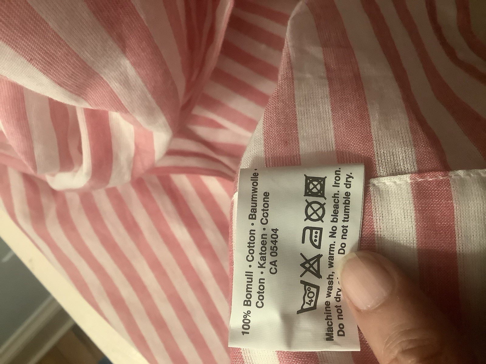 Pink Stripe Organic Cotton Tab Top Curtains 88 by 39 Inches