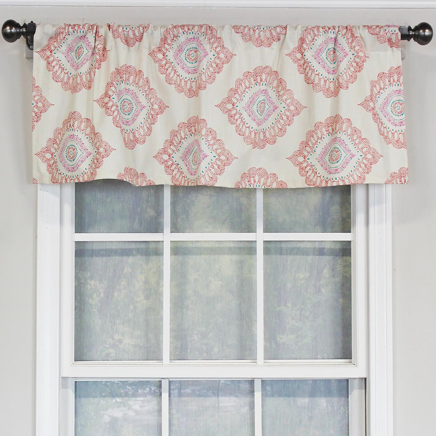 RLF Home Exquisite Tailored Valnance for Windows 50″ x 14″ Scarlet