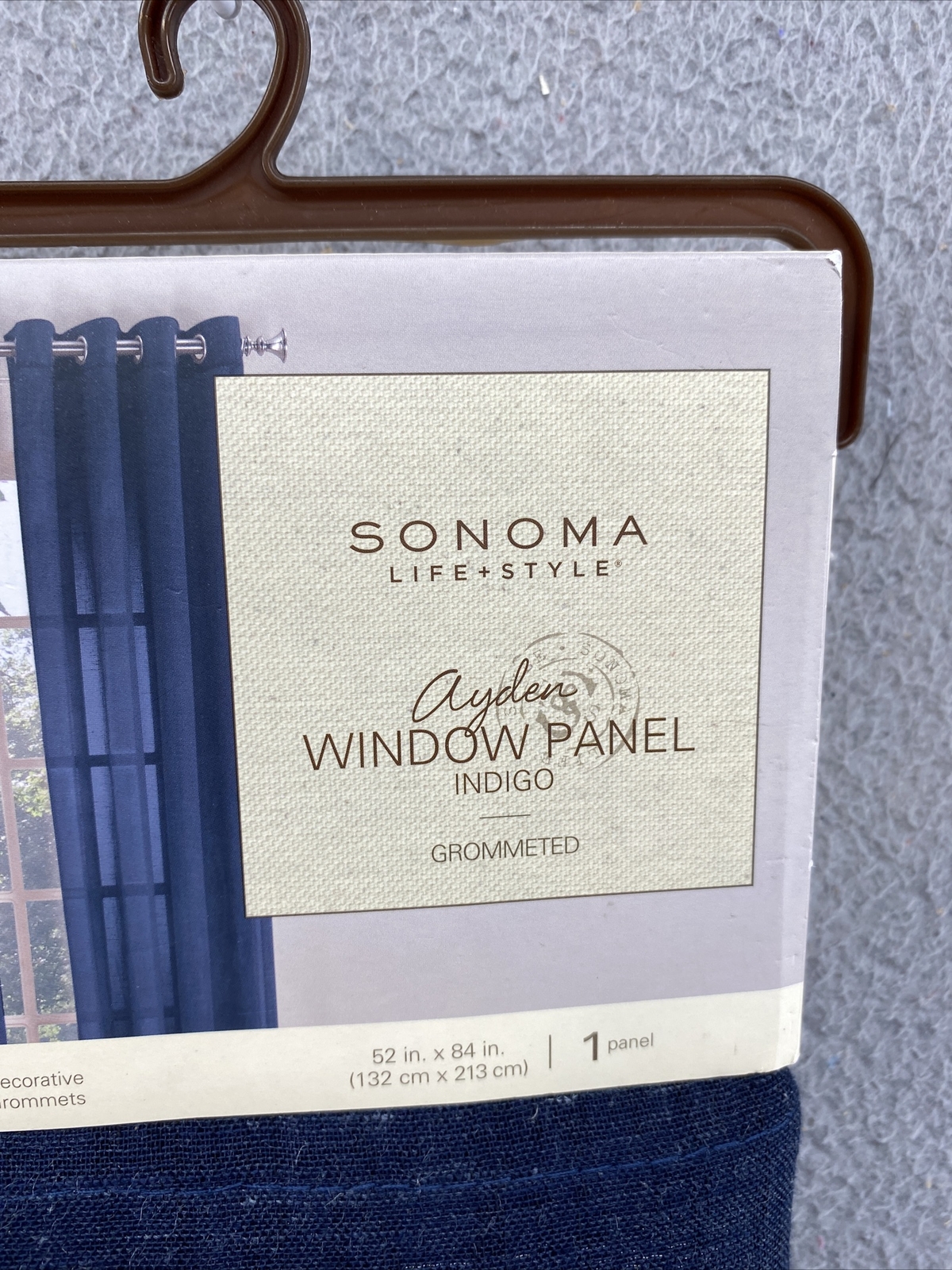 SONOMA Window Panel Ayden Indigo Grinned Light Filtering 52in By 84in NEW