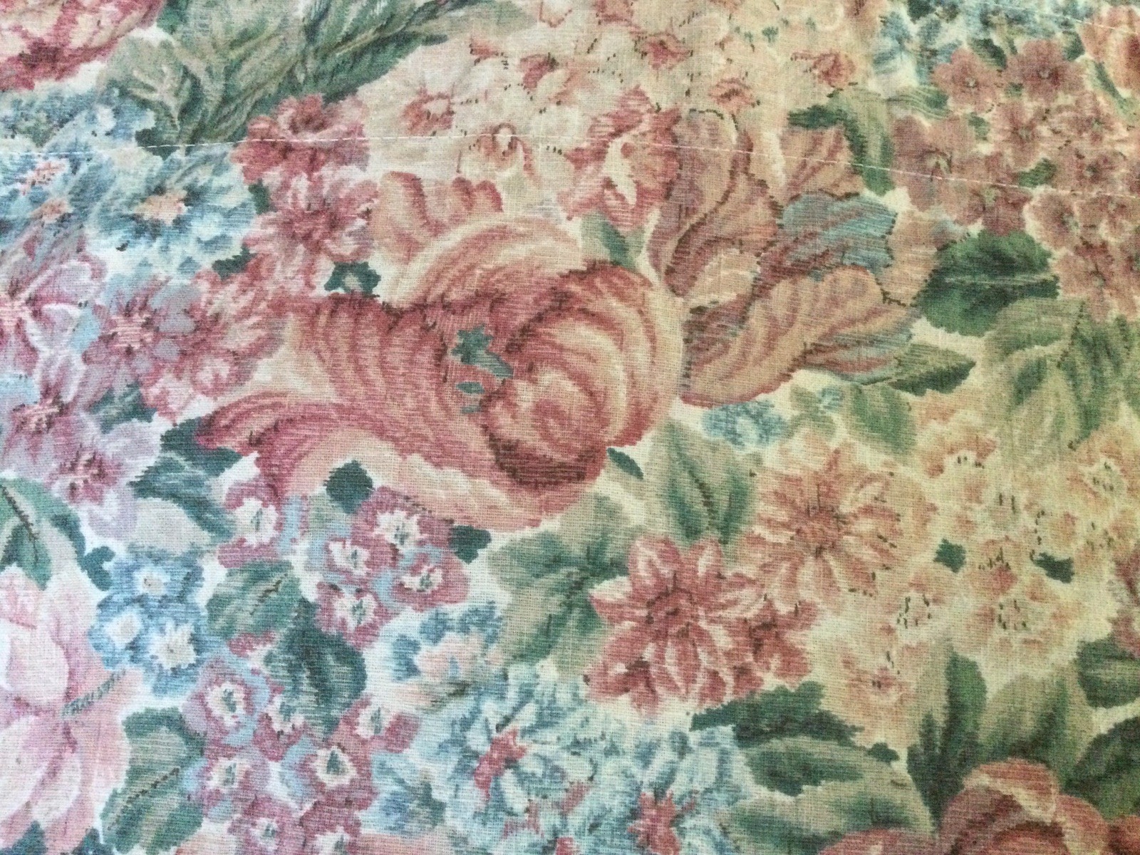 VTG Curtron | 3 Floral Blouson Valance Curtains 16” X 80”