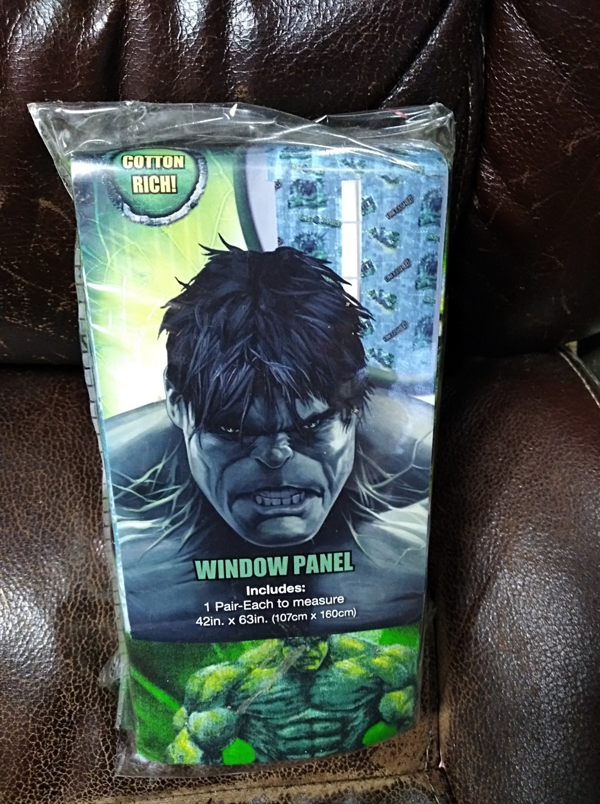 Marvel The Incredible Hulk Pair Window Panel Drapes 42″ x 63″ Jay Franco 2009