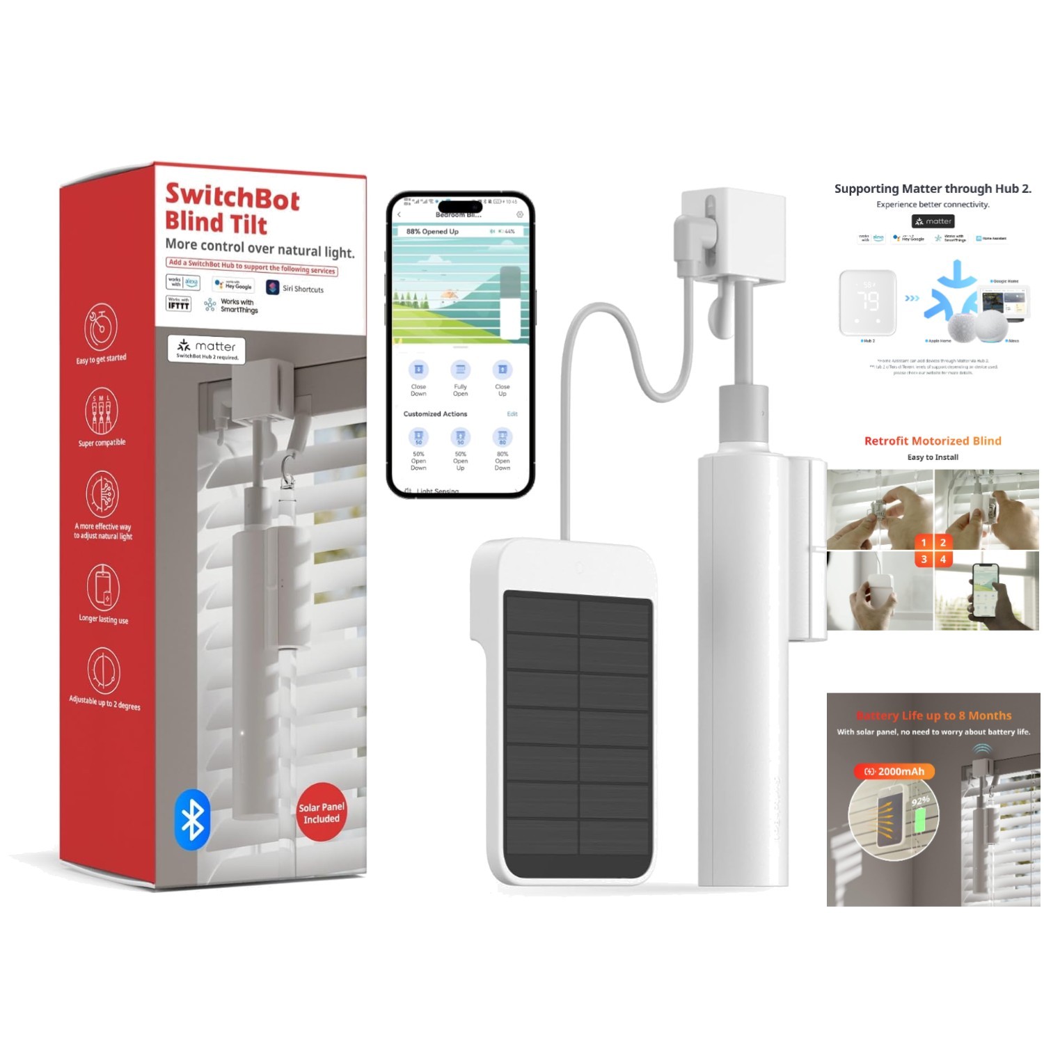 Automatic Motorized Blinds with Easy Installation & Alexa/Google Home Support
