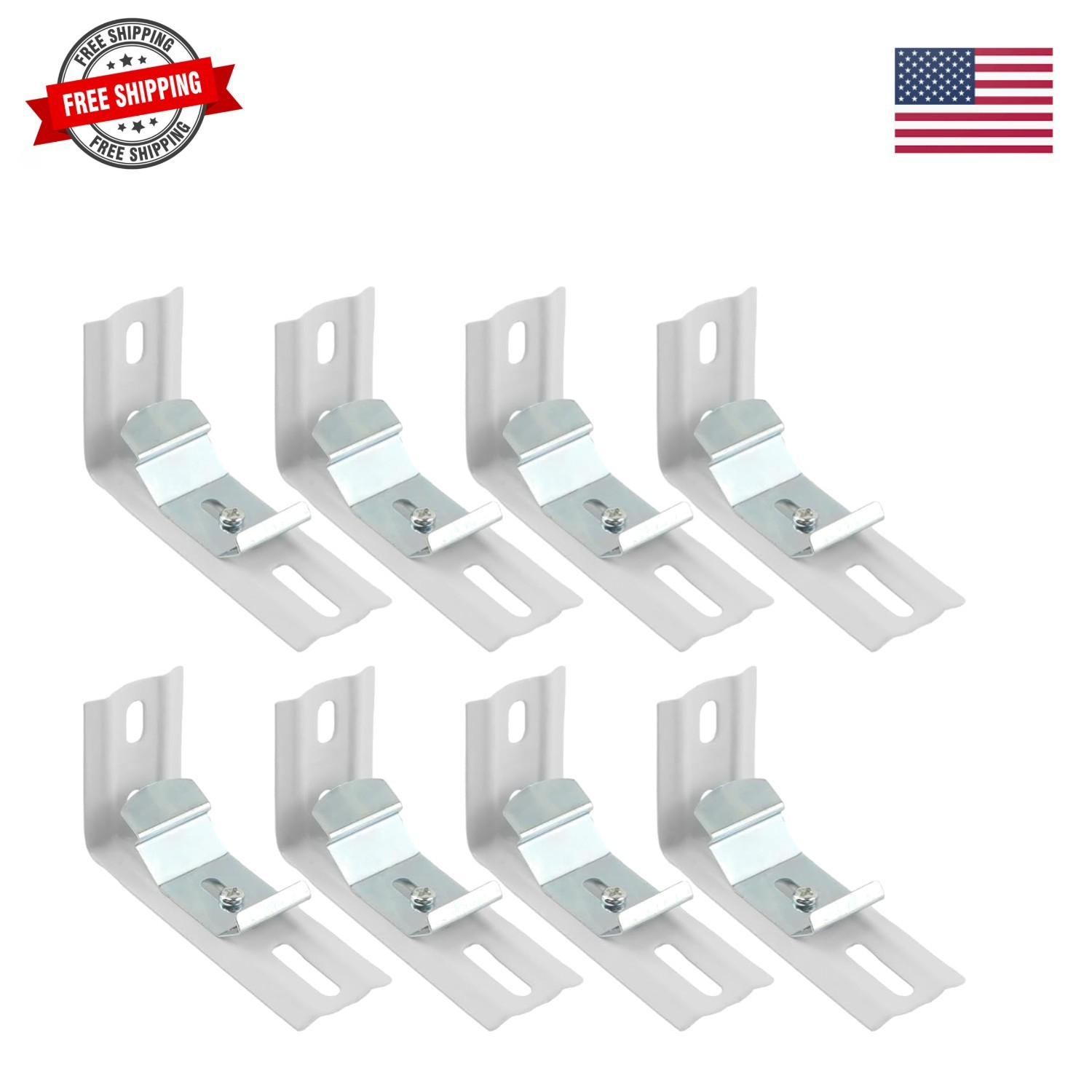 8Pcs L Bracket Vertical Blind Bracket Clips, Headrail Width 1-1/2″38mm Brack-…
