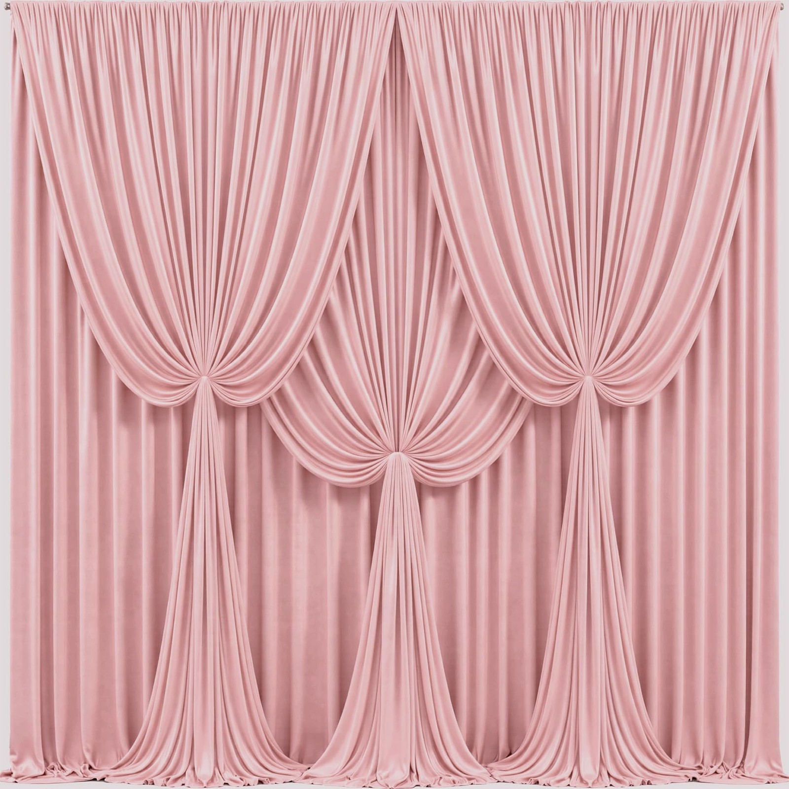 40x10FT Dusty Rose Backdrop Curtains for W4′ x H10′(10 Panels),