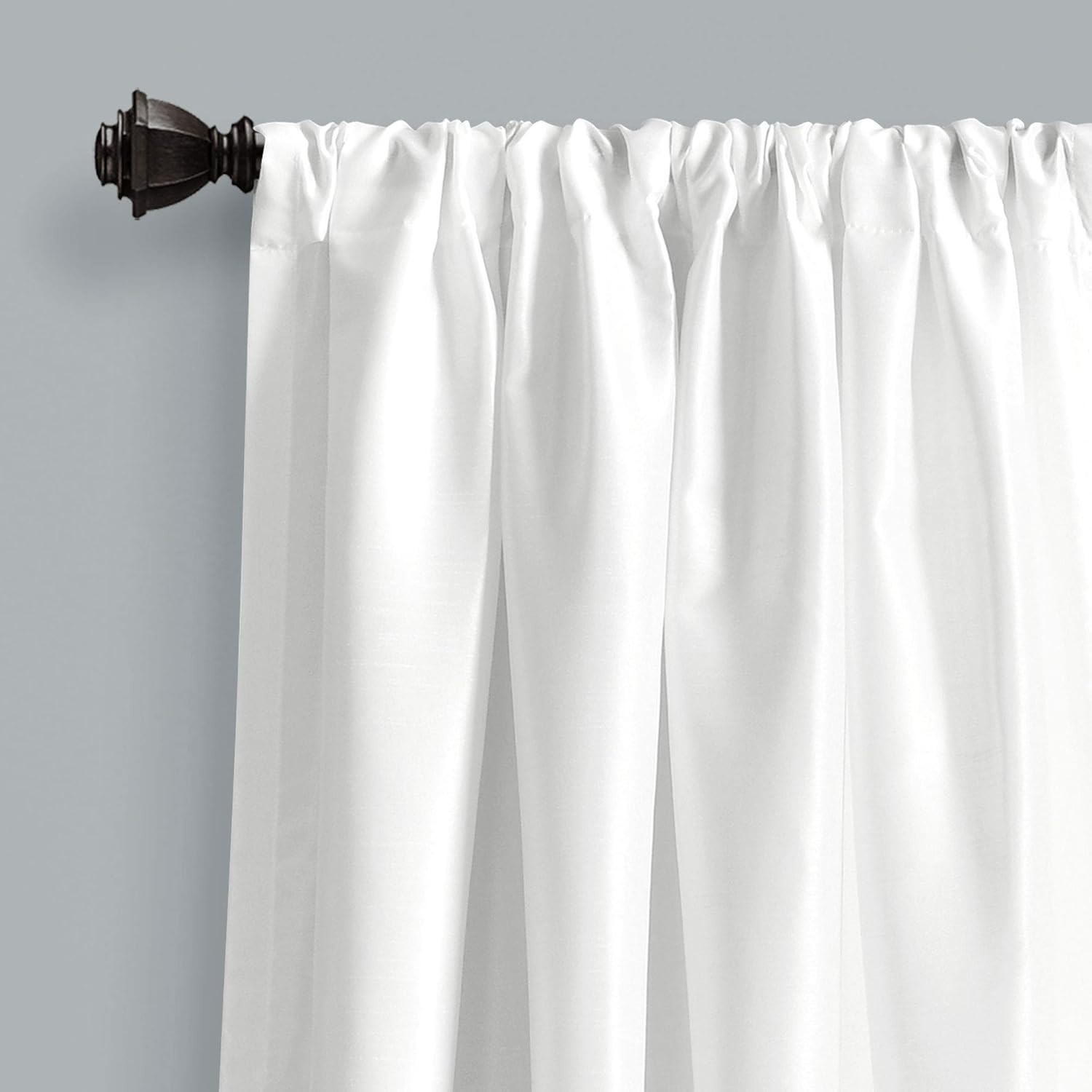 White Venetian Solid Color Window Panel for Living, Dining, Bedroom Curtains