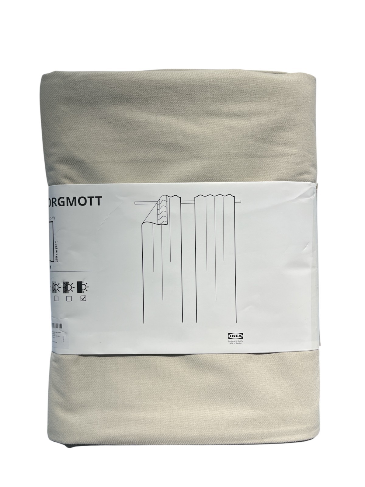 New IKEA KORGMOTT Blackout Curtains Beige 145×250 cm (57×98 “) 405.971.54