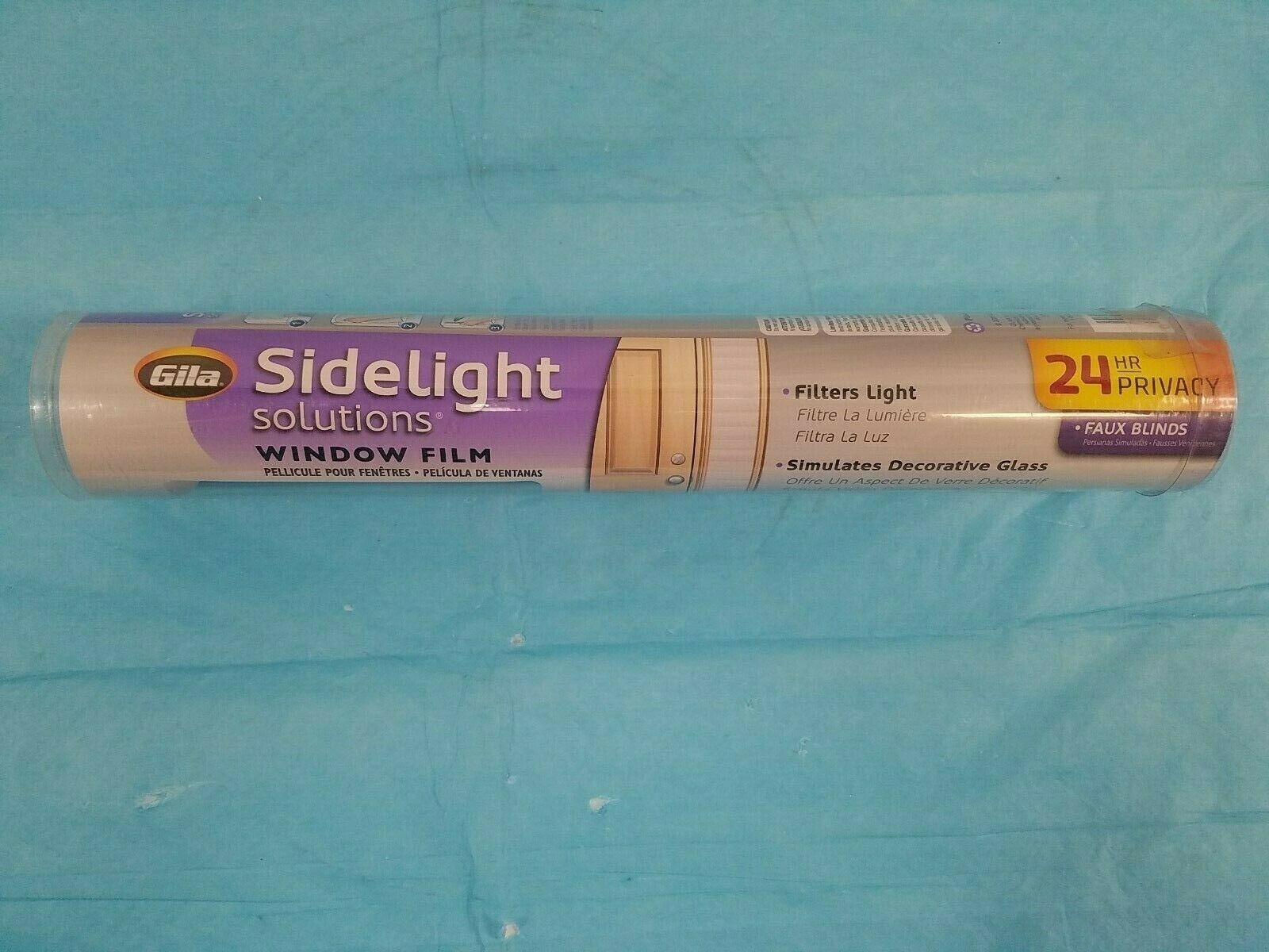 GILA Sidelight 12-in W x 6-1/2-ft L Frosted Faux Blinds Privacy/Decorative 81570