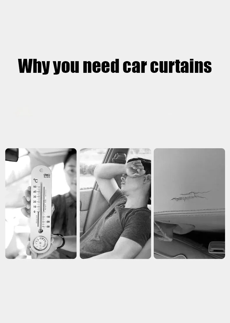 Car Sunshade Curtain Magnets Universal Front Rear Side Window Shades Curtains