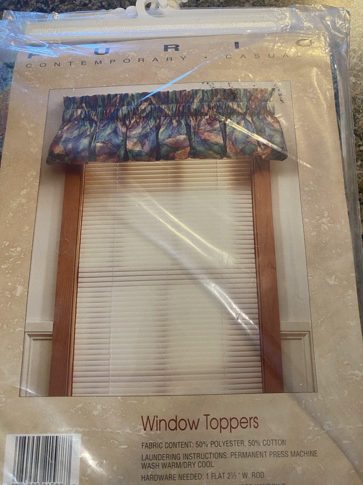 Furio Vintage Natural PROFILE Window Topper Valance 1 Piece 80”W x 16”L NEW