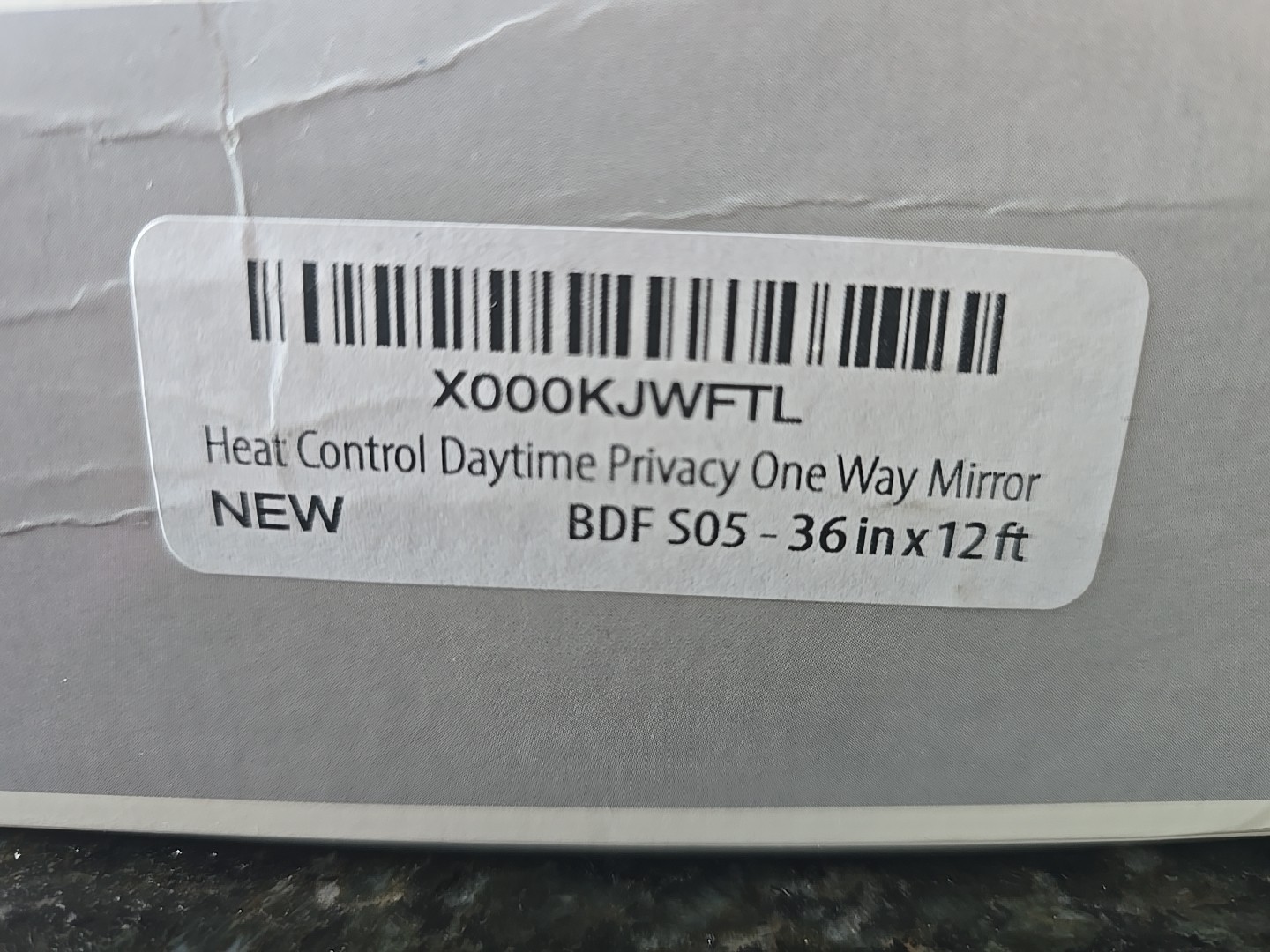 BDF S05 Window Film 36in x 12ft Heat Control Daytime Privacy One Way Mirror Dark