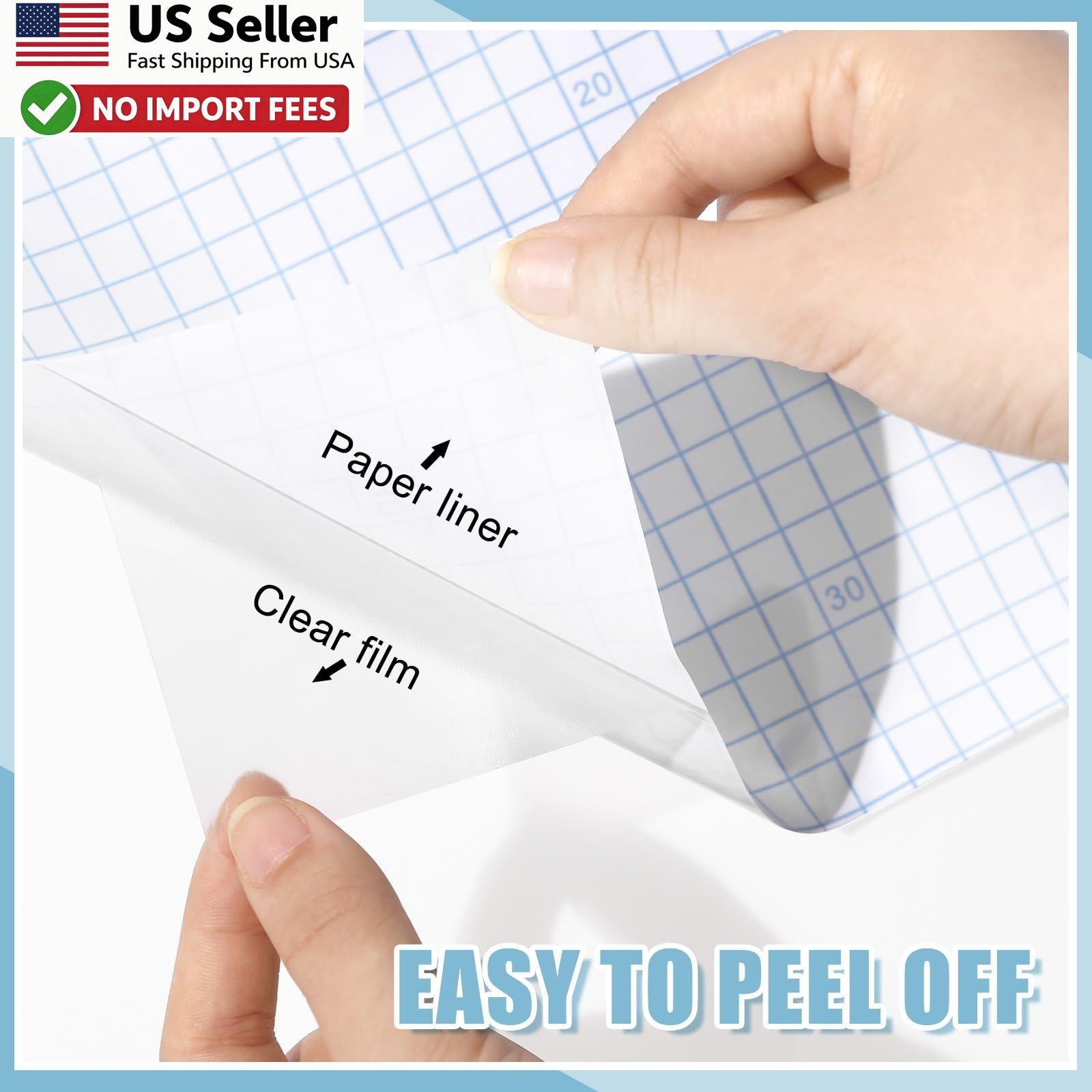 2 Pack Clear Contact Paper Roll 18 in x 10 ft Self Adhesive Book Cover FROM USA