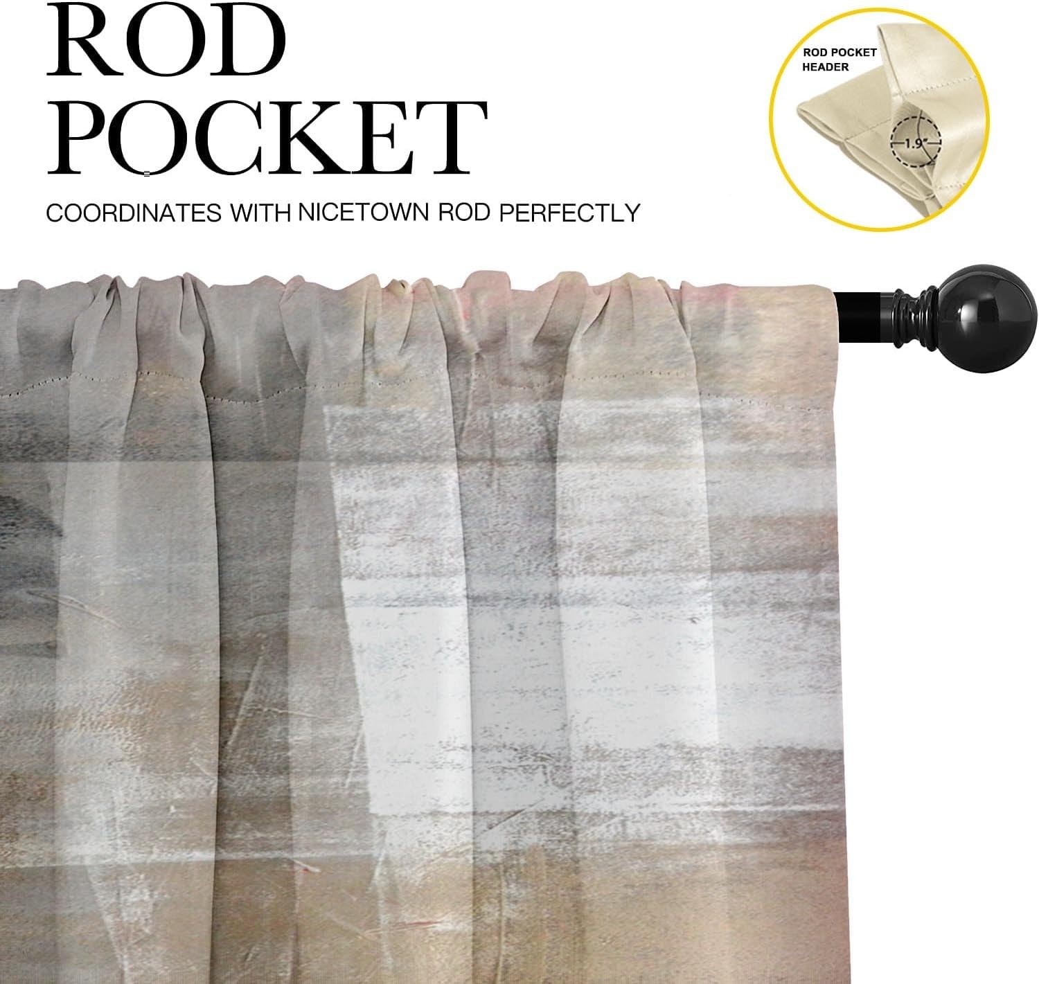 4-piece curtain set, adjustable curtains, for living room and kitchen sink