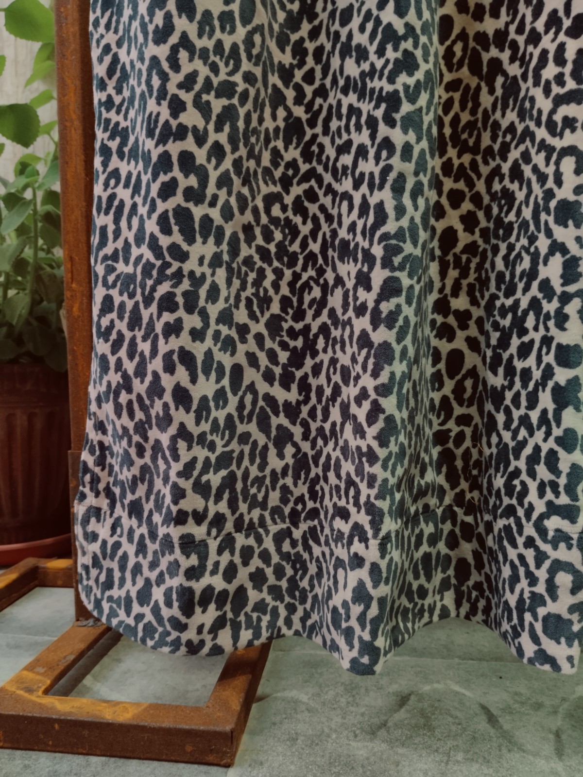 Leopard Print Velvet Curtain: Boho Safari, bedroom ,living room brand new design