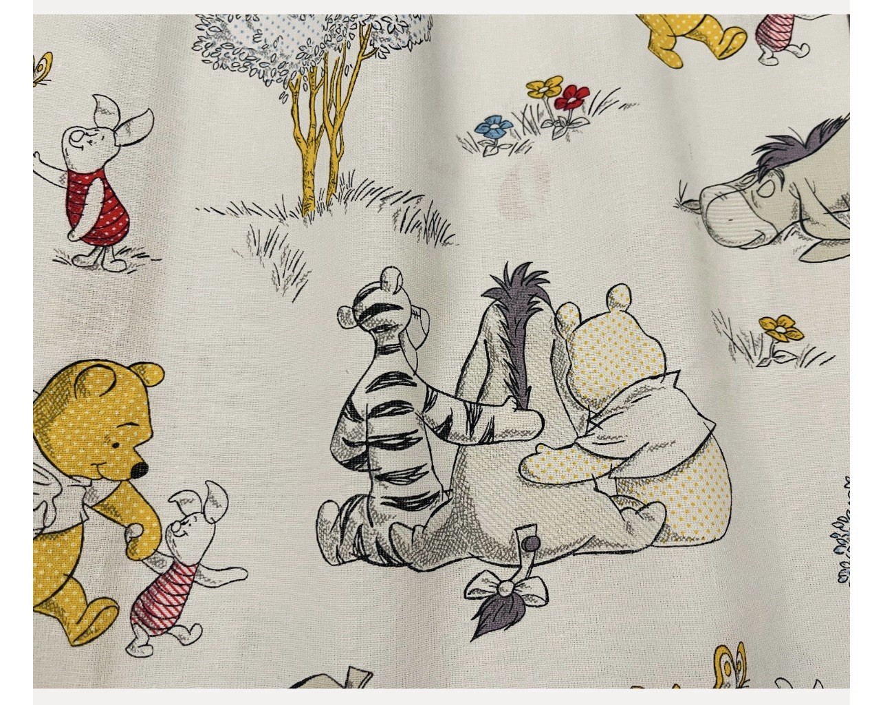Nursery Valance Pooh Togetherish W/ Bows Baby Room 42″W x 14″L Free Ship