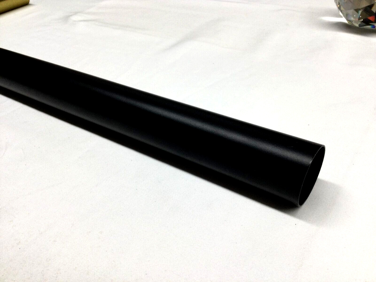 (Sold By The Foot up to 6 ft) – 1 3/8” Metal Rod Pole Curtain Drapery – BLACK