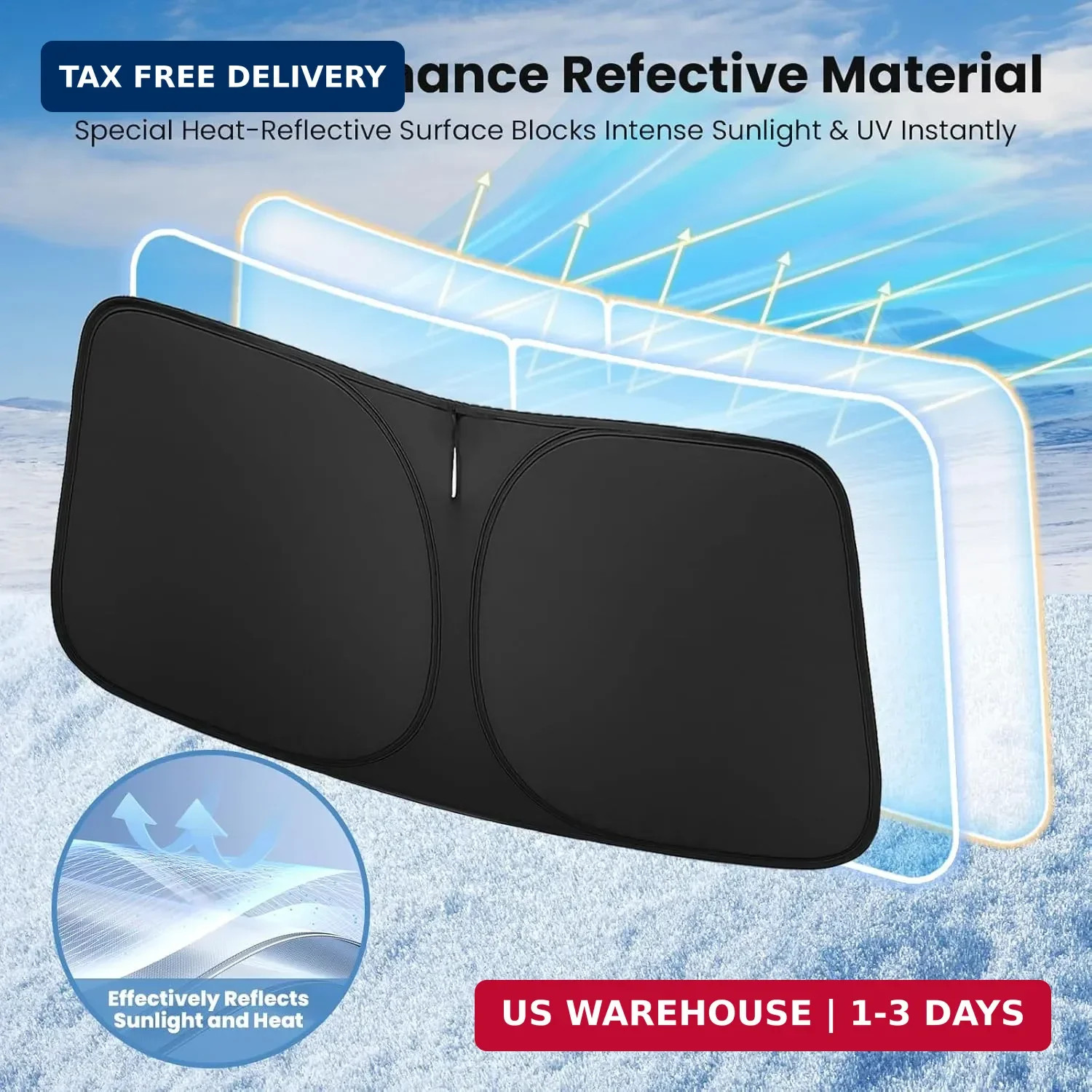Windshield Sun Shade for Toyota RAV4 2019 2020 2021 2022 2023 2024 2025 – Custom