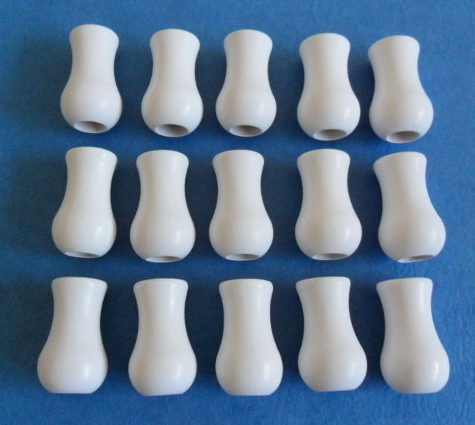 15 pcs Cord Wood Tassel Drops Pull End For Blind or Shade White Alabaster Cherry