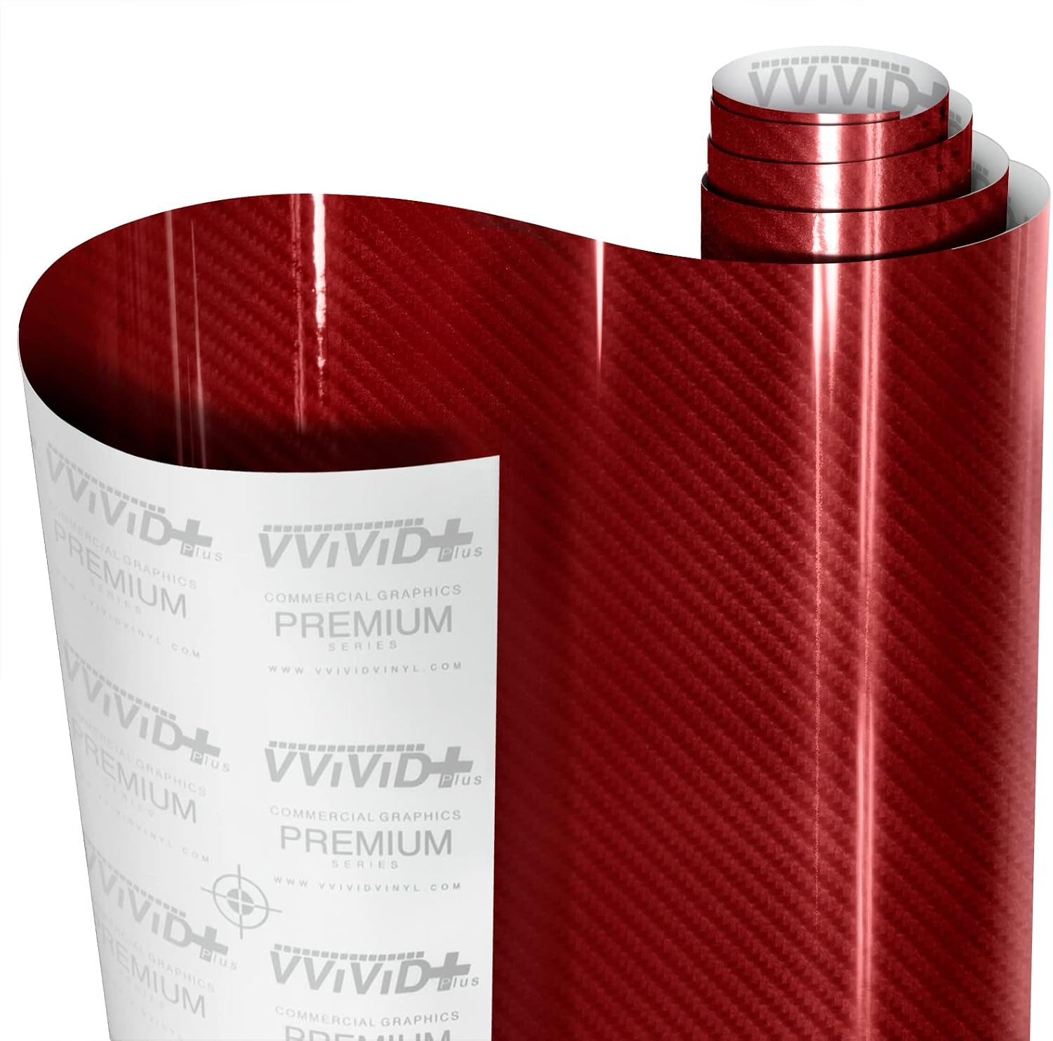 Epoxy Gloss Carbon Fiber Red Demon Vinyl Wrap Film Roll (1Ft X 5Ft) Interior Use