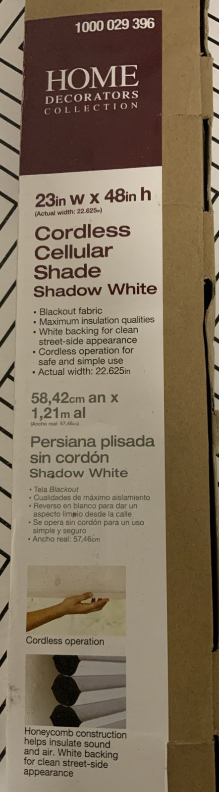 🥥 Home Decorators Cordless Blackout Cellular Shades for Windows🆕 AS IS👇