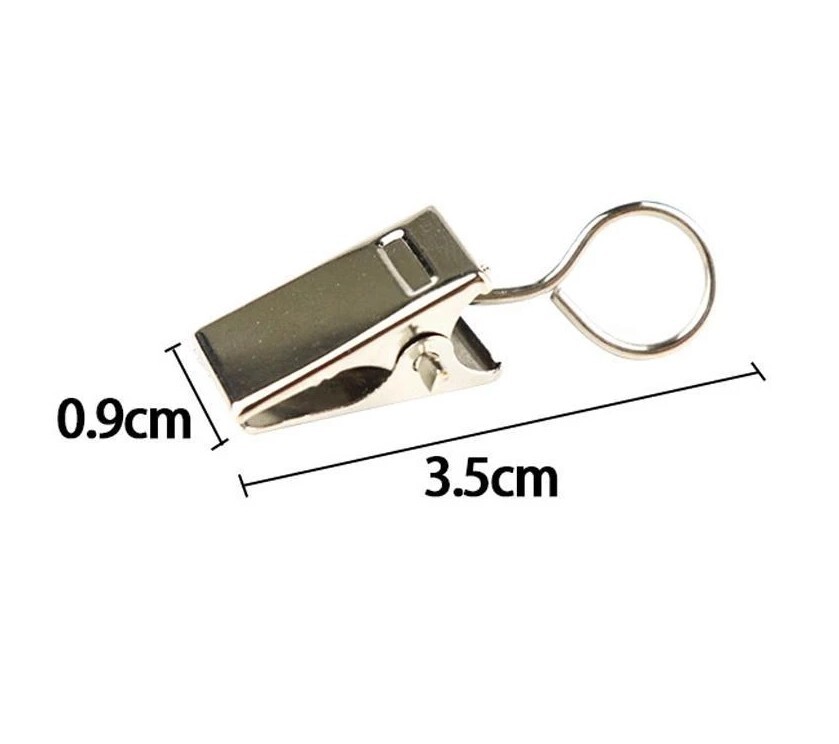 50pcs Metal Spring Clasp Hanging Hook Clips For Curtains Tapestry Posters