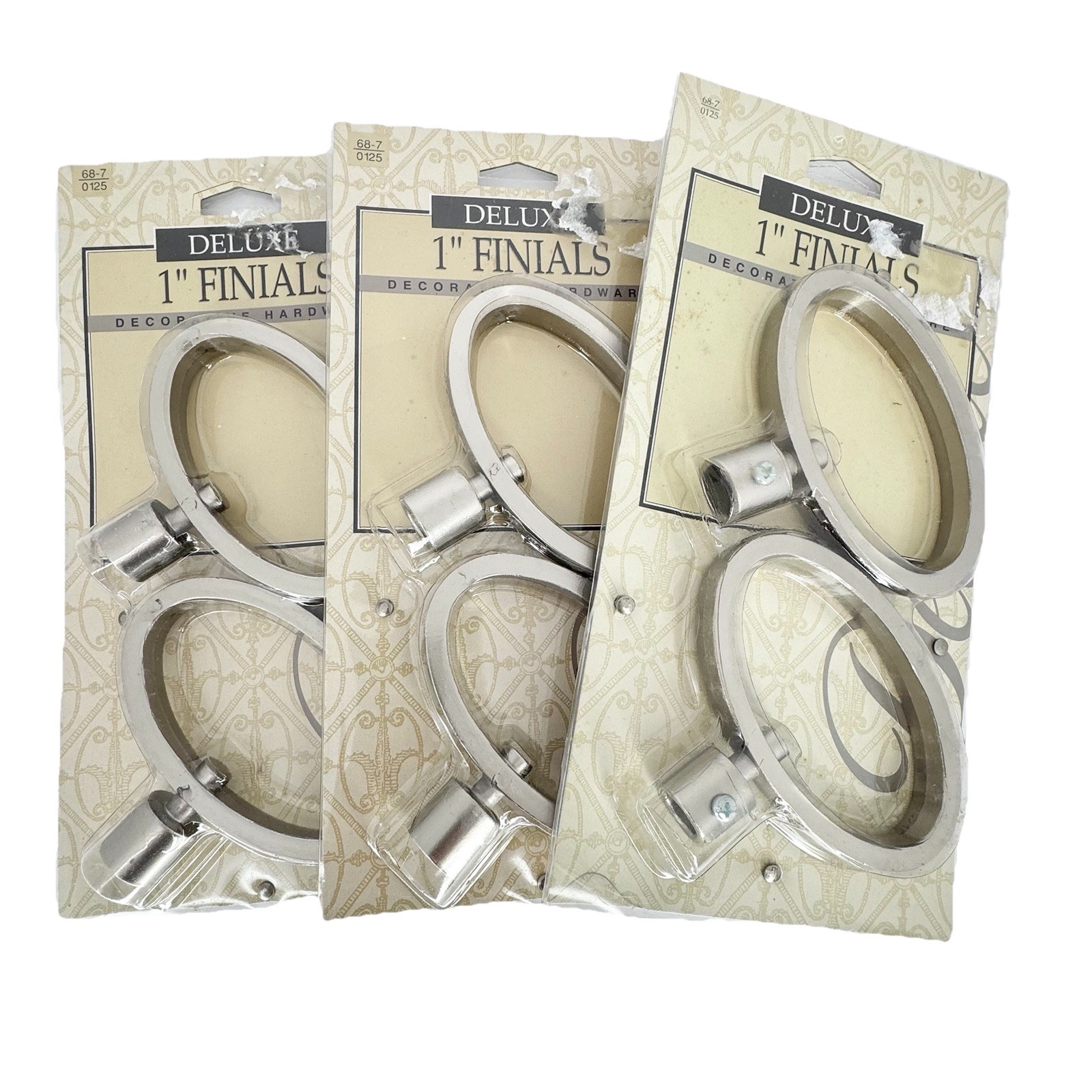 Deluxe Finial Pair 1″ Decorative Window Hardware Lot of 3