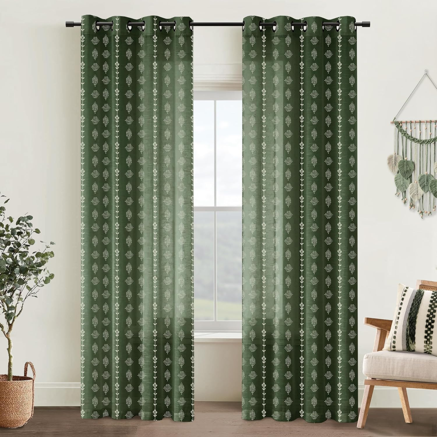 Elegant Boho Linen Sheer Curtains for a Breezy, Stylish Home Decor