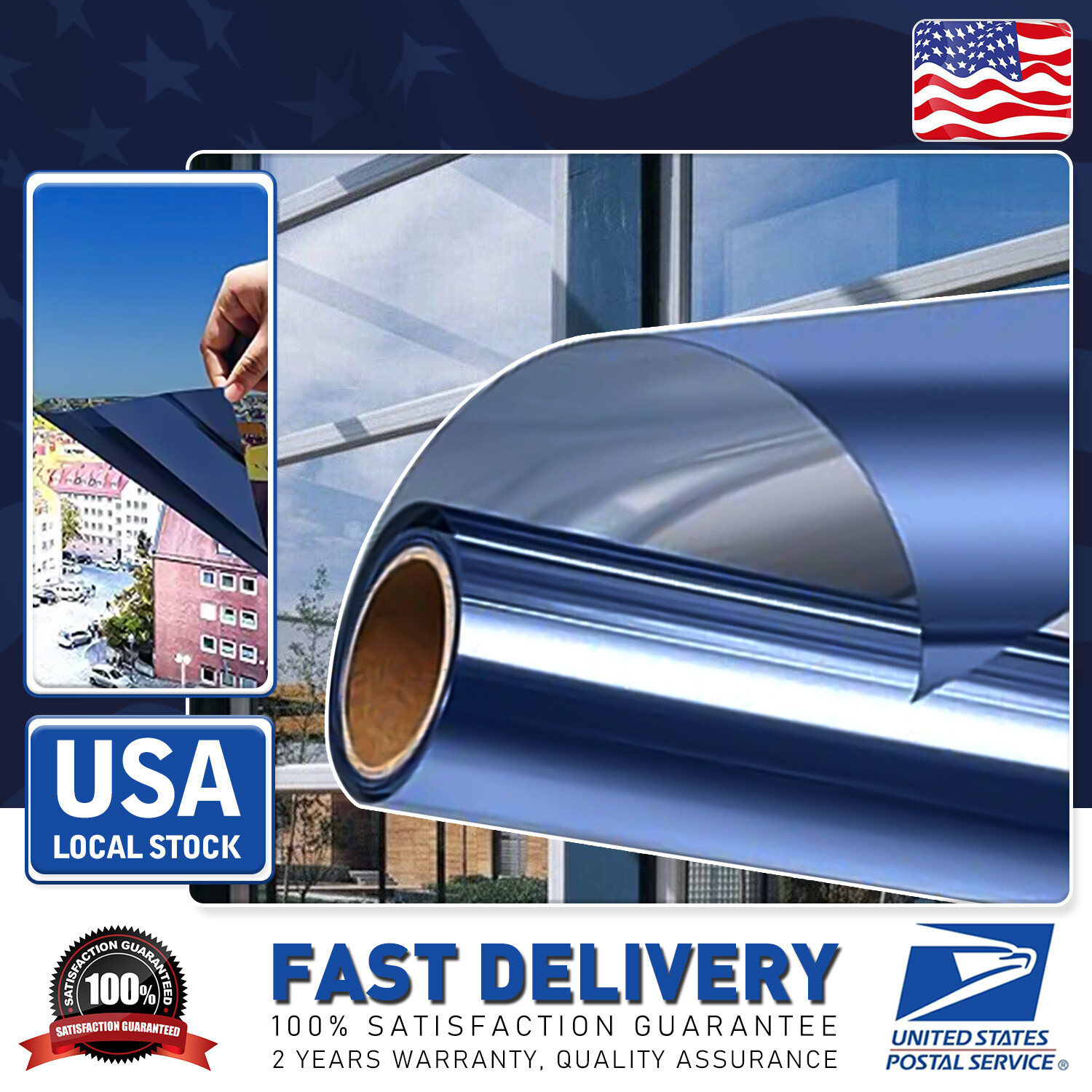 Window Tint Film UV Protector Stickers For Home Bedroom Bathroom Restroom