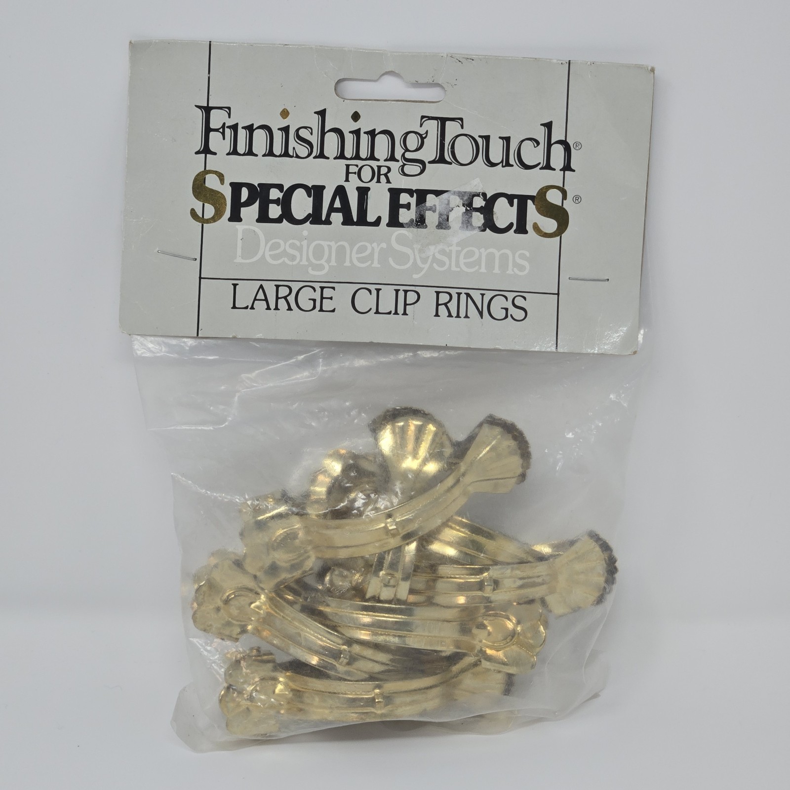 Vintage Finishing Touch Designer Systems Large Rings 1995 Curtain Drapery Clips